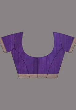 Handloom Jamdani Pure Matka Silk Saree in Purple