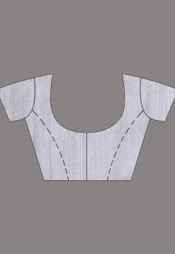 Handloom Jamdani Pure Matka Silk Saree in Light Grey