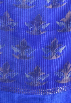 Handloom Jamdani Pure Matka Silk Saree in Royal Blue