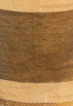 Handloom Linen Saree in Beige