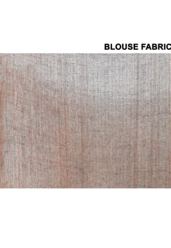 Handloom Linen Silk Saree in Brown
