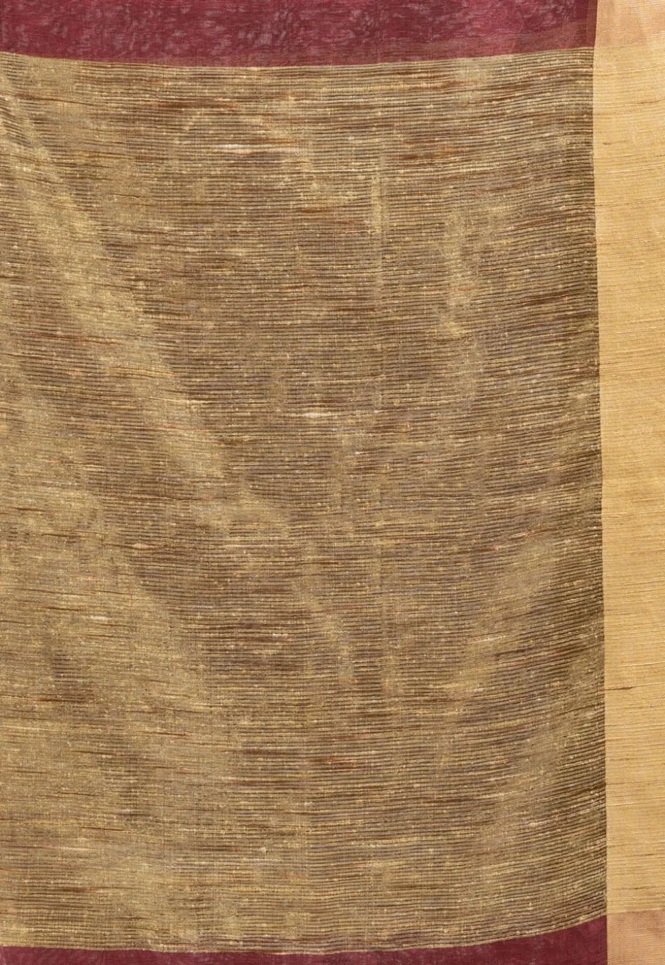 Handloom Linen Silk Saree in Old Rose