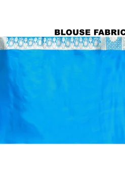 Handloom Pure Banarasi Katan Silk Saree in Beige and Blue