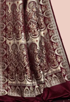 Handloom Pure Banarasi Katan Silk Saree in Wine