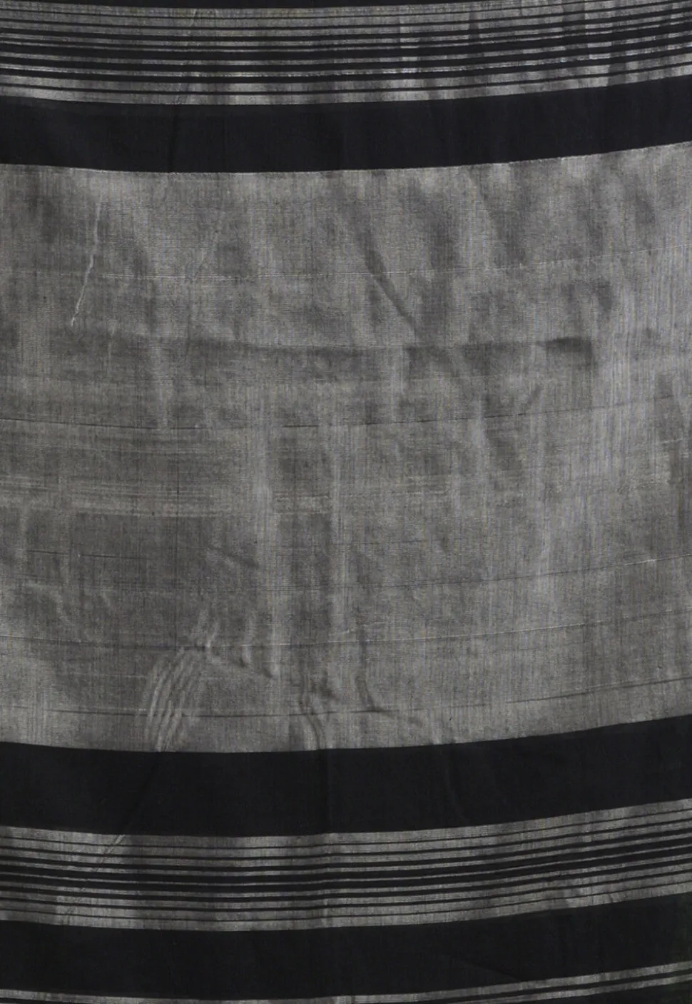 Handloom Pure Cotton Saree in Black