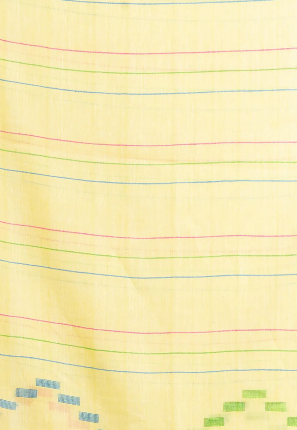 Handloom Pure Cotton Saree in Yellow