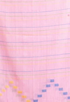 Handloom Pure Cotton Saree in Light Pink
