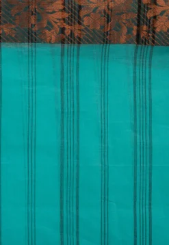 Handloom Pure Cotton Tant Saree in Sky Blue