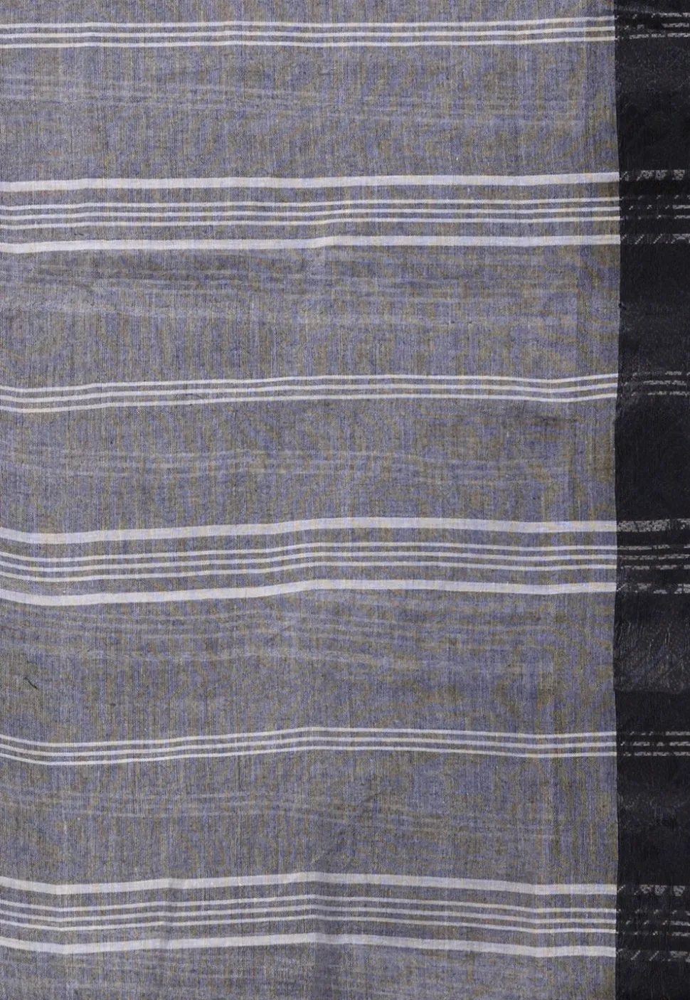 Handloom Pure Cotton Tant Saree in Grey