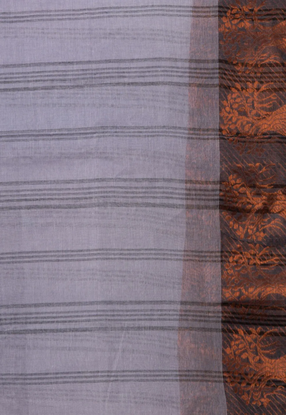 Handloom Pure Cotton Tant Saree in Grey