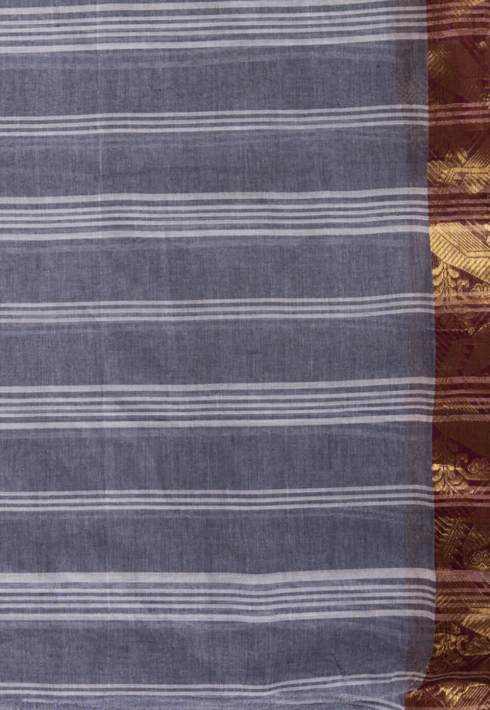 Handloom Pure Cotton Tant Saree in Grey