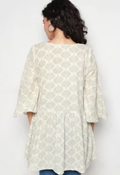 Handloom Pure Cotton Tunic in Cream