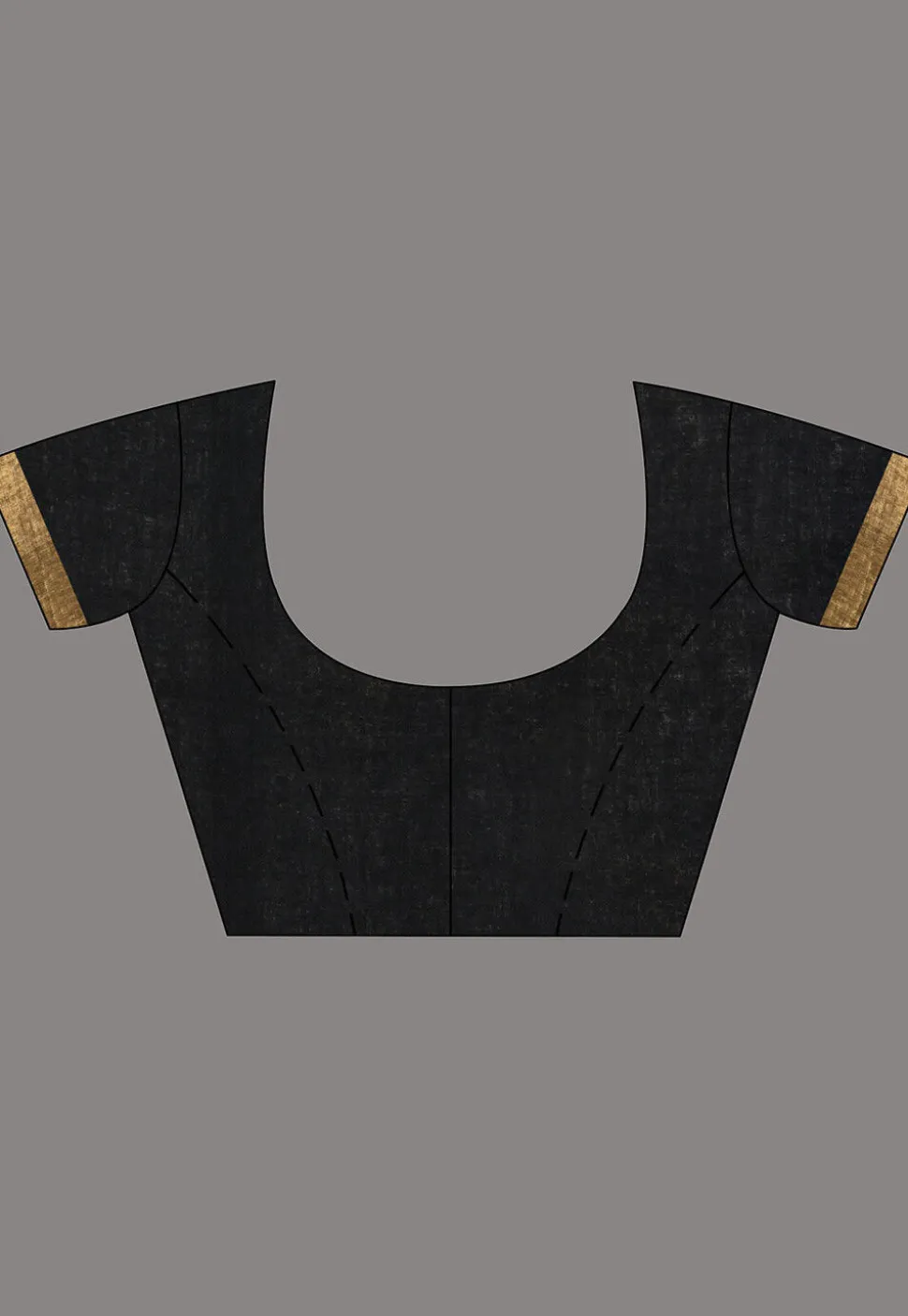 Handloom Pure Linen Saree in Black and Grey