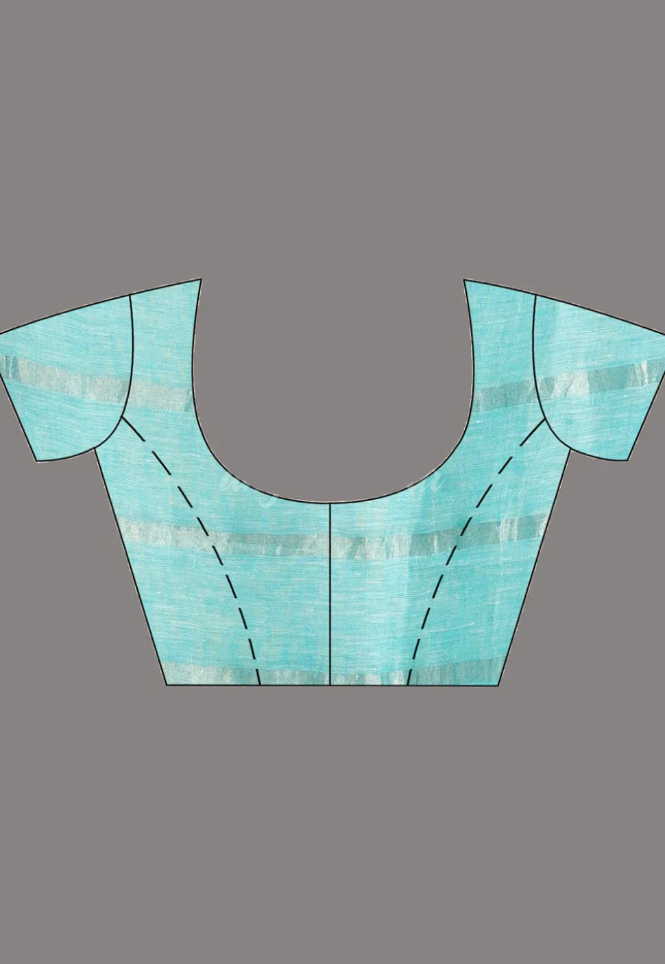Handloom Pure Linen Saree in Pink and Sky Blue