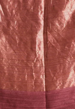 Handloom Pure Matka Silk Saree in Old Rose