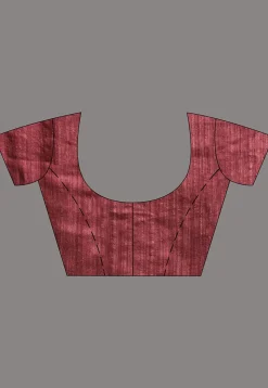 Handloom Pure Matka Silk Saree in Old Rose