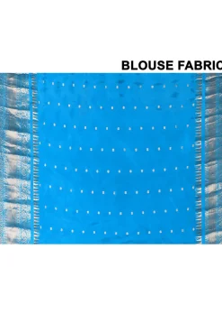 Handloom Pure Silk Gadwal Saree in Beige and Blue Dual Tone