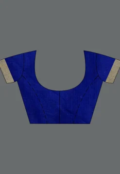 Handloom Resham Silk Saree in Royal Blue