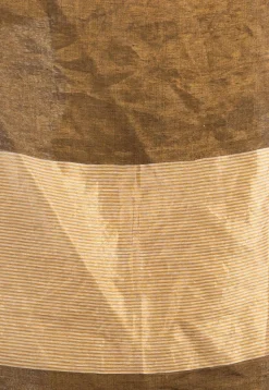 Handloom Tissue Saree in Grey and Old Gold