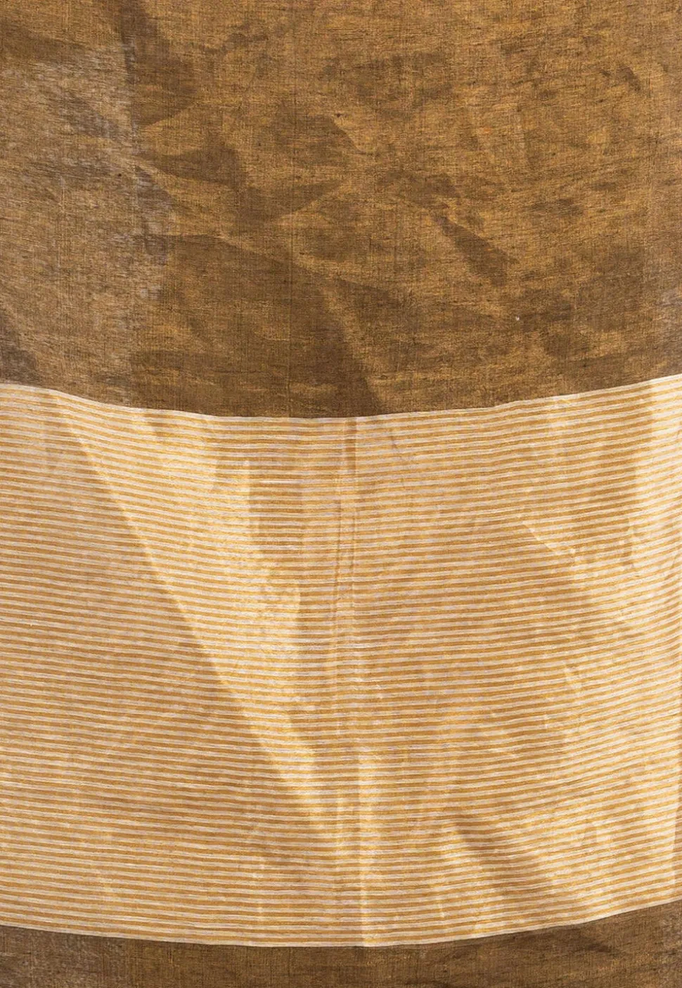 Handloom Tissue Saree in Grey and Old Gold