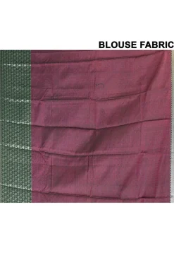Ikat Printed Art Silk Saree in Fuchsia