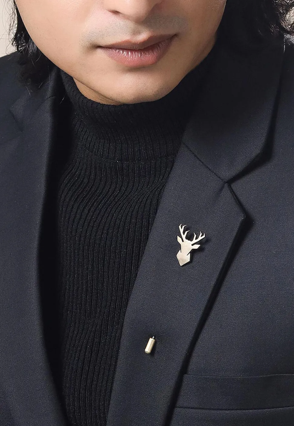 Imperial Stag Metallic Lapel Pin