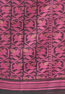 Jamdani Cotton Silk Saree in Grey