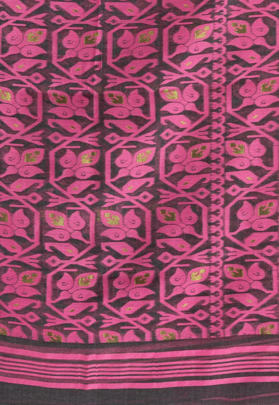 Jamdani Cotton Silk Saree in Grey