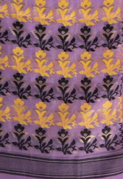 Jamdani Cotton Silk Saree in Mauve