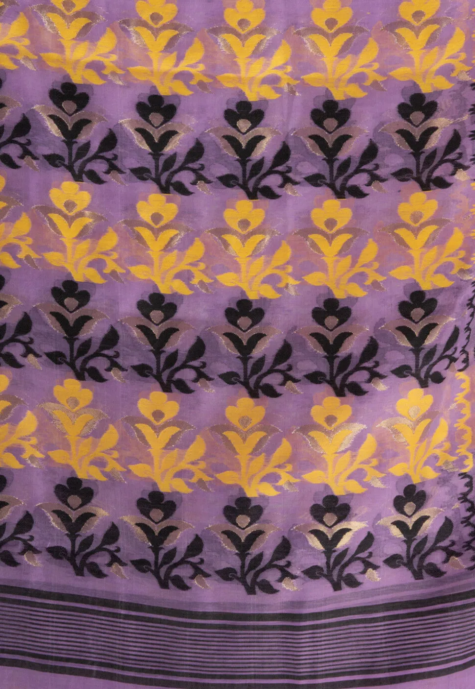 Jamdani Cotton Silk Saree in Mauve