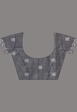 Jamdani Pure Cotton Saree in Grey