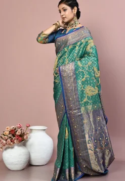 Kanchipuram Pure Silk Saree in Green