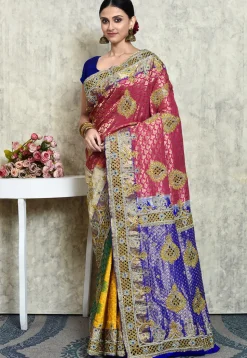 Kanchipuram Pure Silk Saree in Multicolor