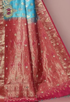 Kanchipuram Pure Silk Saree in Sky Blue