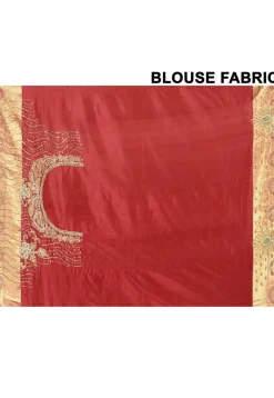 Kanchipuram Pure Silk Saree in Red and Green