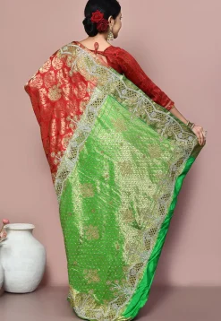 Kanchipuram Pure Silk Saree in Multicolor