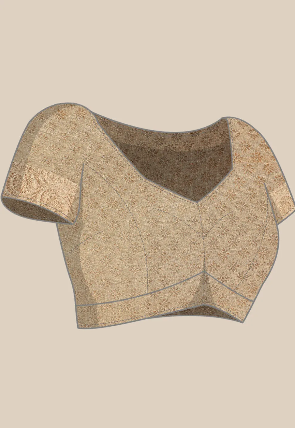 Kanchipuram Saree in Beige