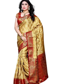 Kanchipuram Saree in Beige