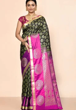 Kanchipuram Saree in Black