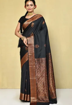 Kanchipuram Saree in Black