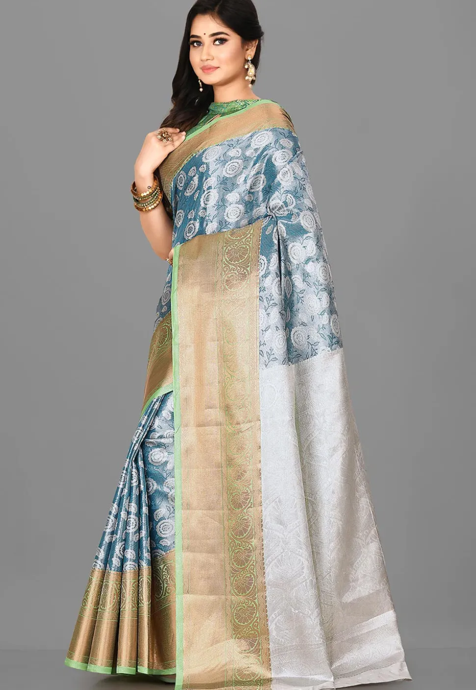 Kanchipuram Saree in Blue