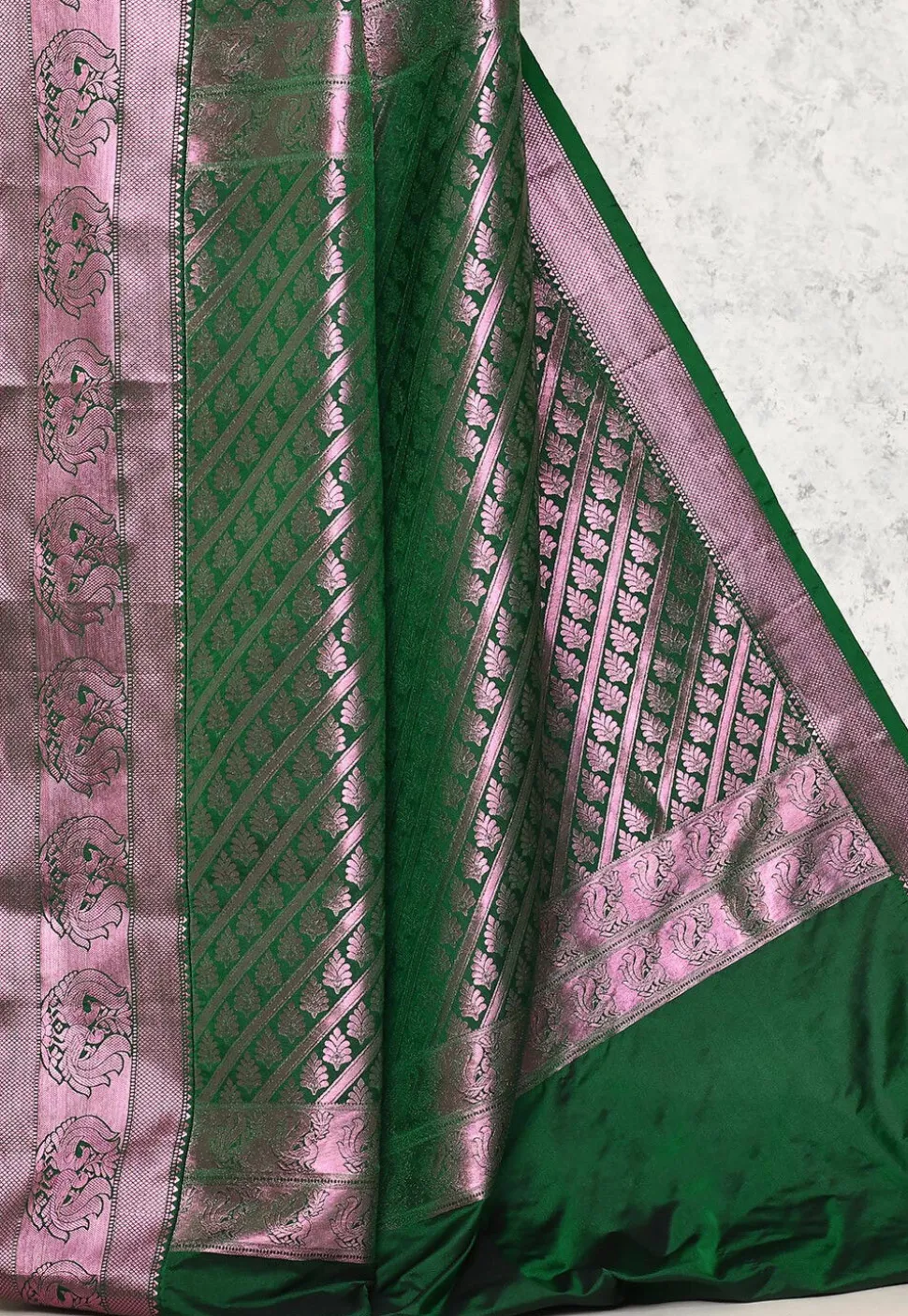 Kanchipuram Saree in Dark Green