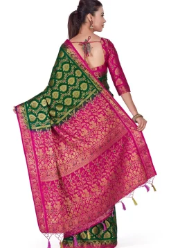 Kanchipuram Saree in Dark Green