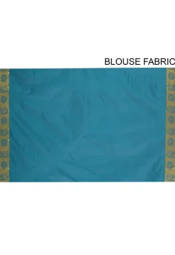 Kanchipuram Saree in Dark Teal Blue