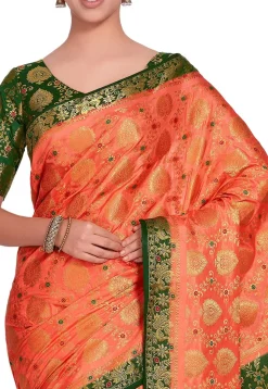 Kanchipuram Saree in Dark Peach