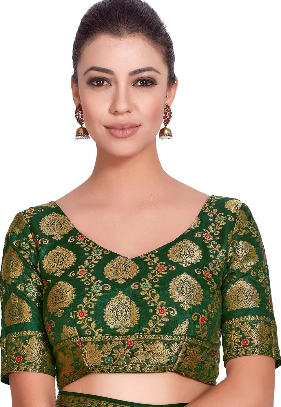 Kanchipuram Saree in Dark Peach