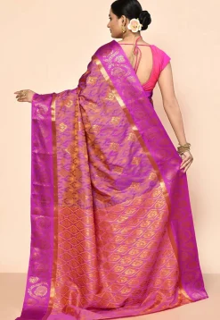 Kanchipuram Saree in Dusty Purple