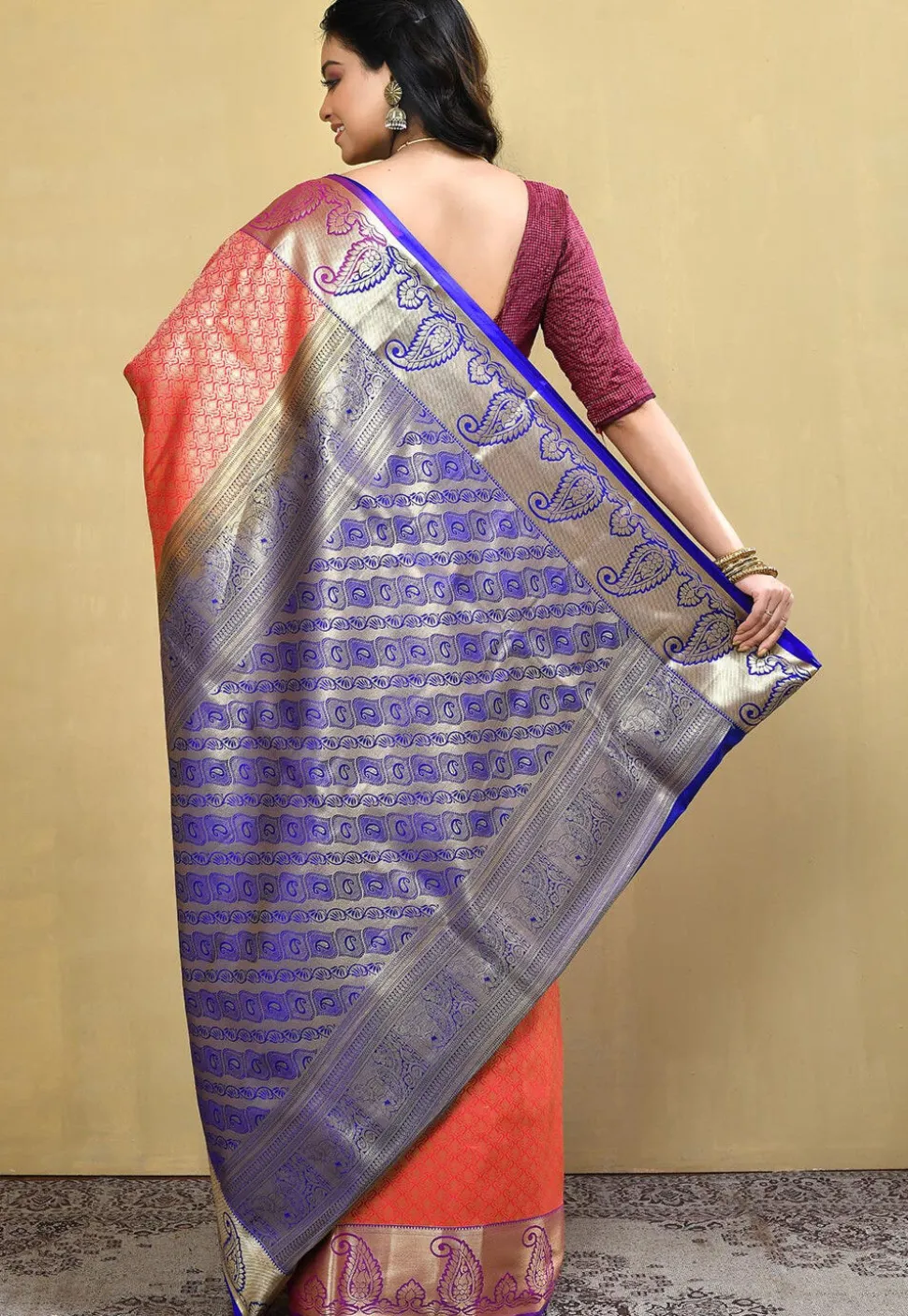 Kanchipuram Saree in Fuchsia