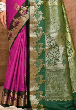 Kanchipuram Saree in Fuchsia