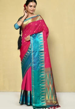 Kanchipuram Saree in Fuchsia